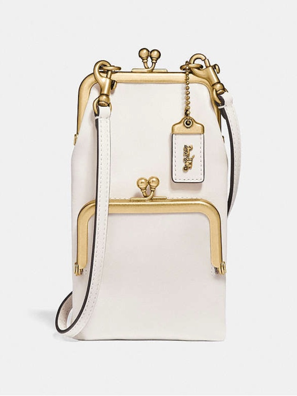 ISO ***DO NOT BUY***   Coach Double Frame Crossbody 12 in White